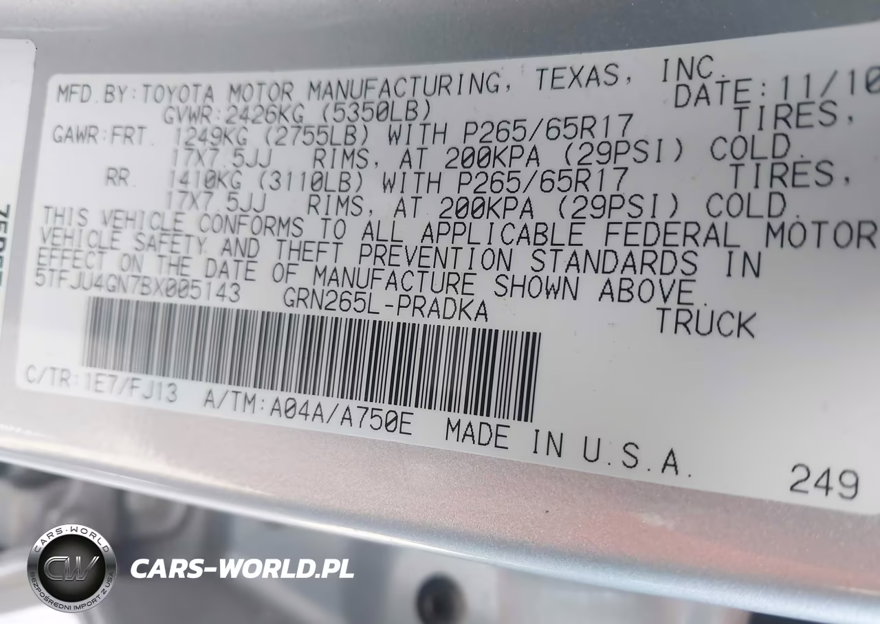 2011 Toyota Tacoma Prerunner V6 VIN:5TFJU4GN7BX005143 - 9