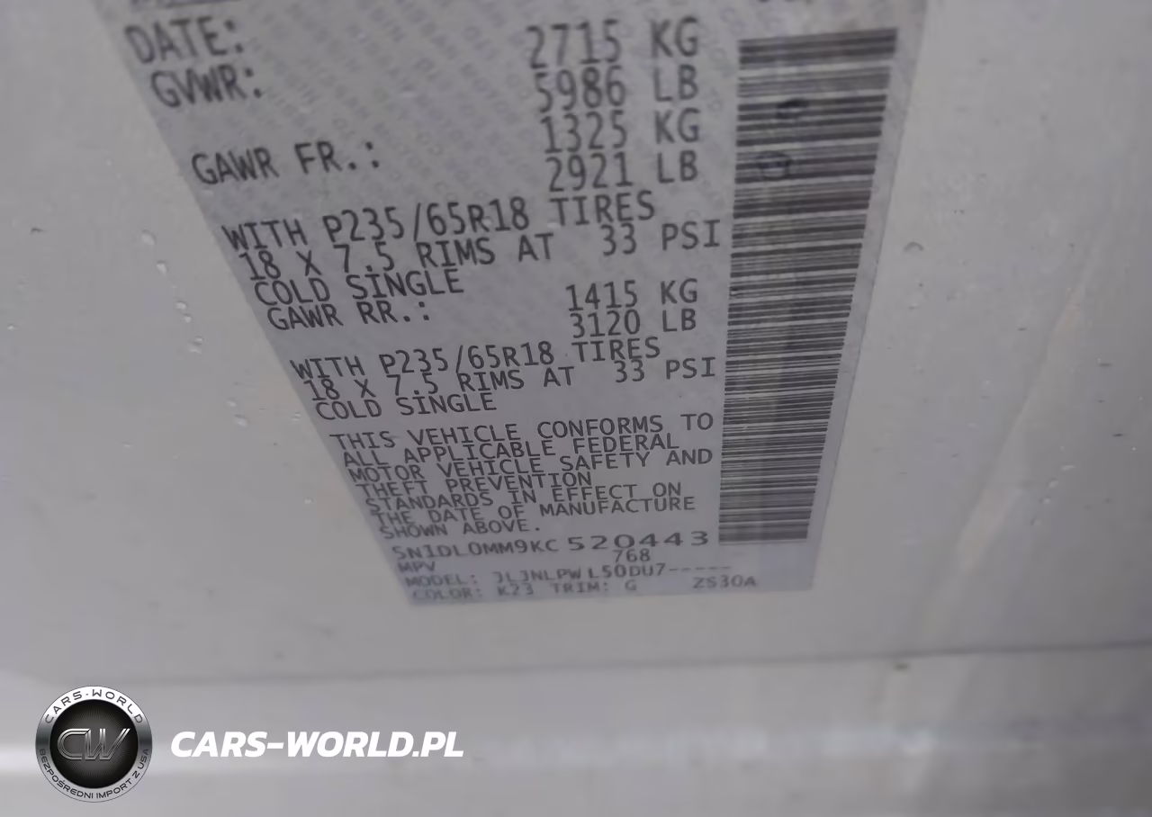 2019 Infiniti Qx60 Pure VIN:5N1DL0MM9KC520443 - 9