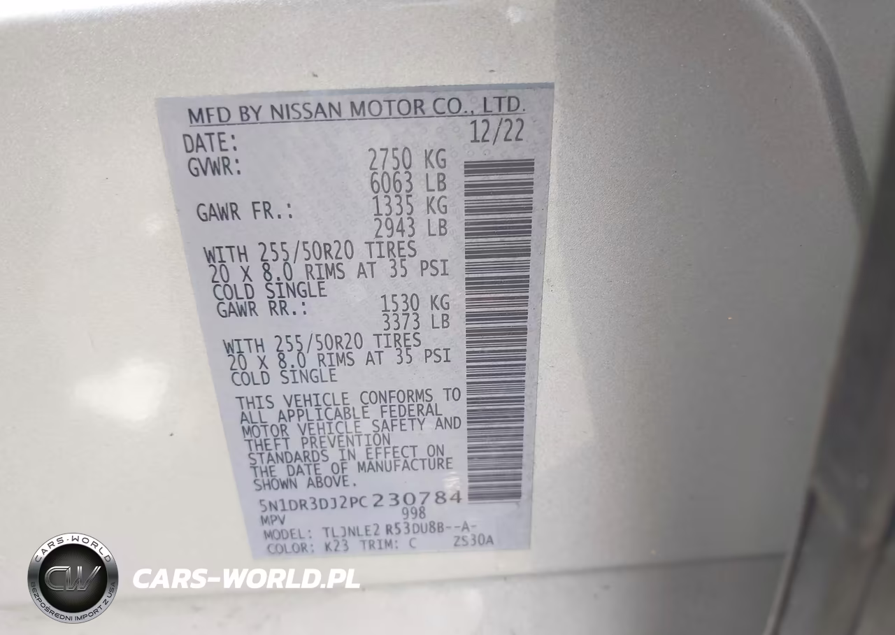 2023 Nissan Pathfinder Platinum 4Wd VIN:5N1DR3DJ2PC230784 - 9