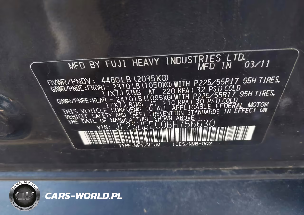 2011 Subaru Forester 2.5X Limited VIN:JF2SHBEC0BH756630 - 9