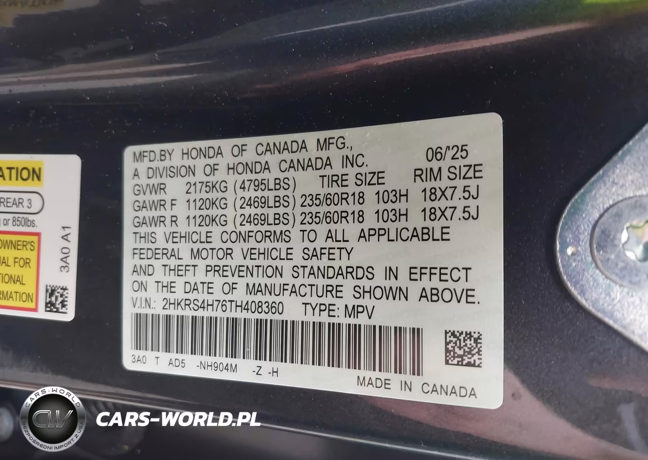 2026 Honda Cr-V Ex-L Awd VIN:2HKRS4H76TH408360 - 9