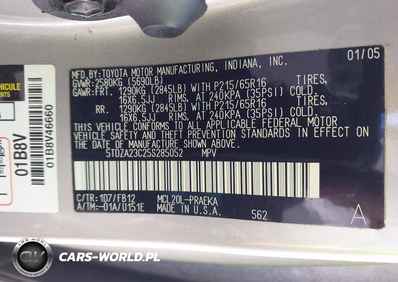 2005 Toyota Sienna Le VIN:5TDZA23C25S285052 - 9
