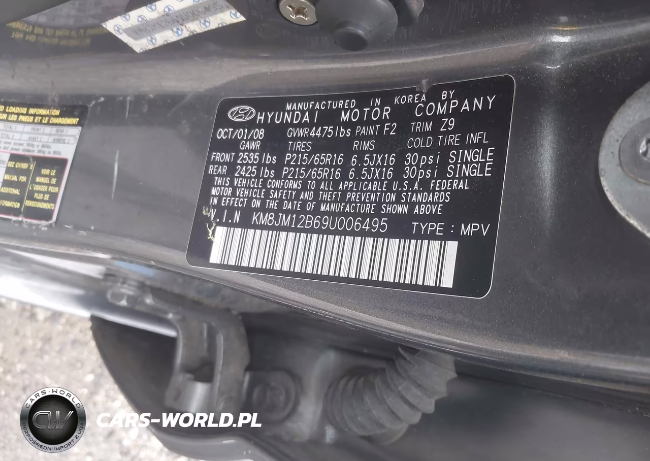2009 Hyundai Tucson Gls VIN:KM8JM12B69U006495 - 9
