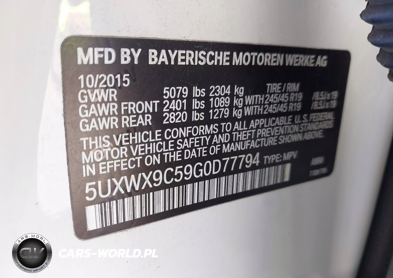 2016 BMW X3 xDrive28I VIN:5UXWX9C59G0D77794 - 9