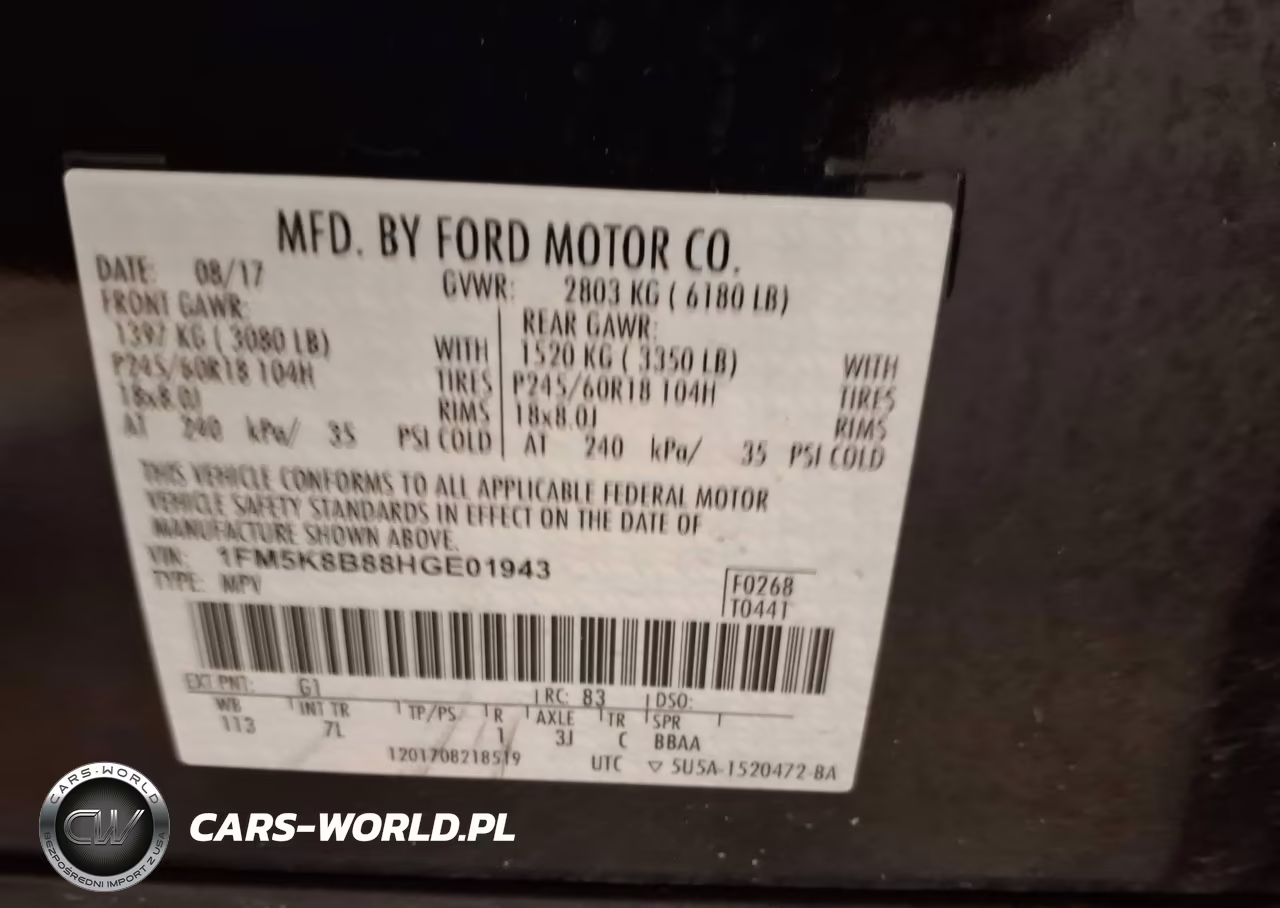 2017 Ford Explorer VIN:1FM5K8B88HGE01943 - 9