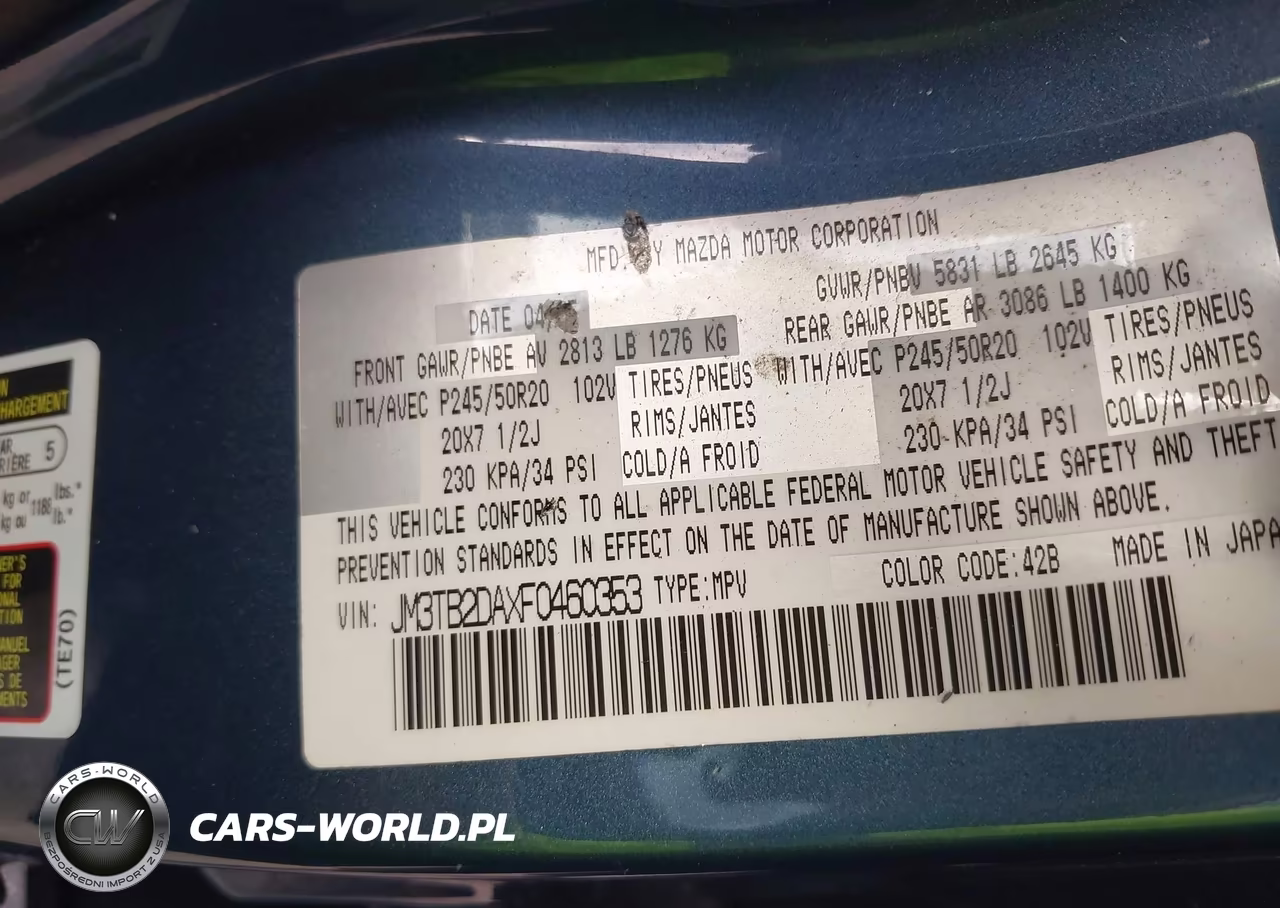 2015 Mazda Cx-9 Grand Touring VIN:JM3TB2DAXF0460353 - 9