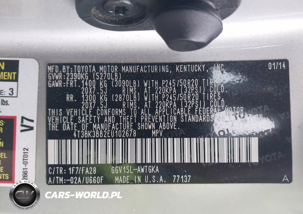2014 Toyota Venza Le V6 VIN:4T3BK3BB2EU102678 - 9