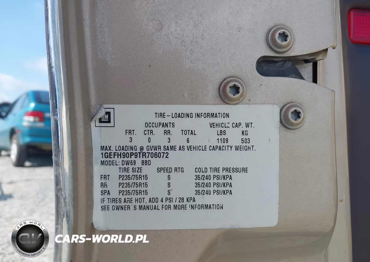 1996 Cadillac Commercial Chassis VIN:1GEFH90P9TR706072 - 9