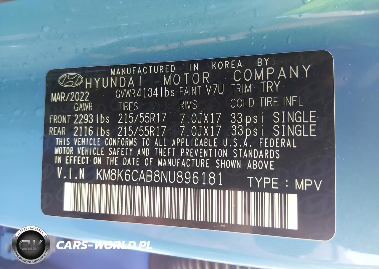 2022 Hyundai Kona Sel VIN:KM8K6CAB8NU896181 - 9