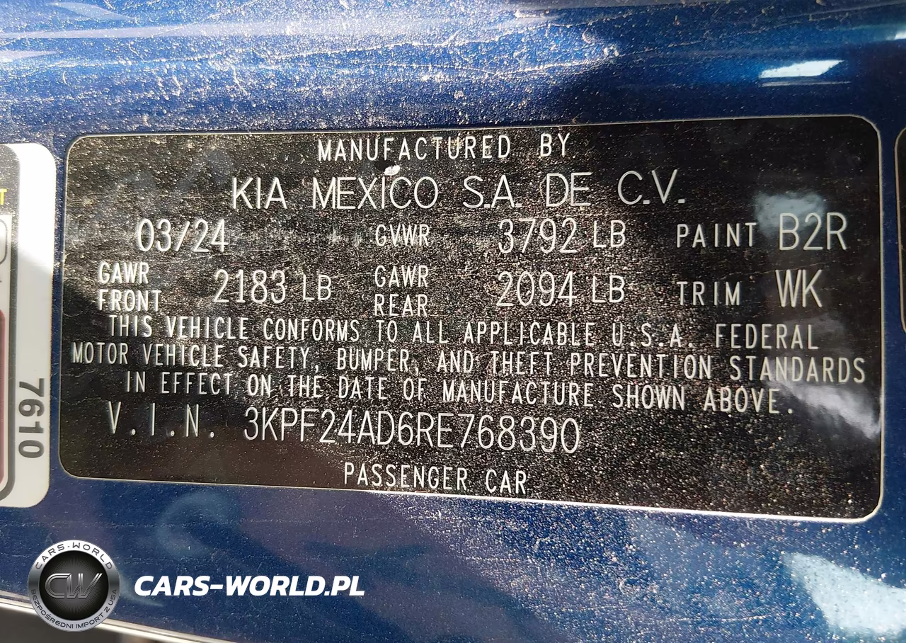 2024 Kia Forte Lxs VIN:3KPF24AD6RE768390 - 9
