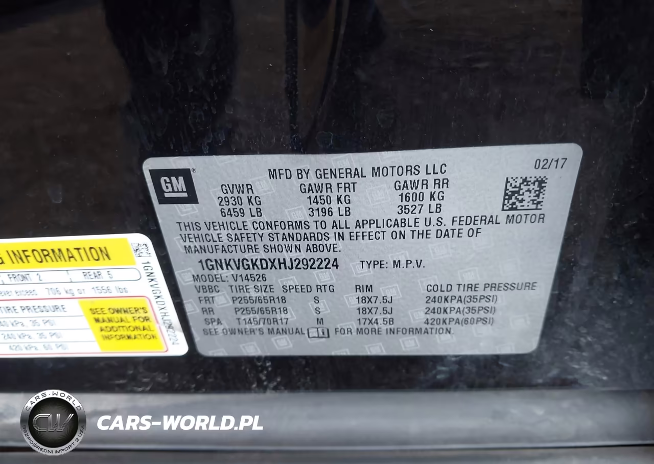 2017 Chevrolet Traverse Lt VIN:1GNKVGKDXHJ292224 - 9