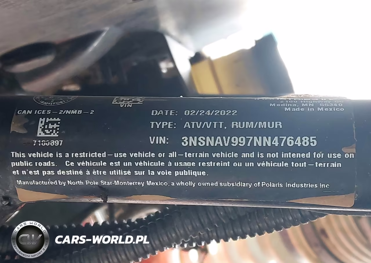 2022 Polaris Rzr Xp 1000 Premium VIN:3NSNAV997NN476485 - 10