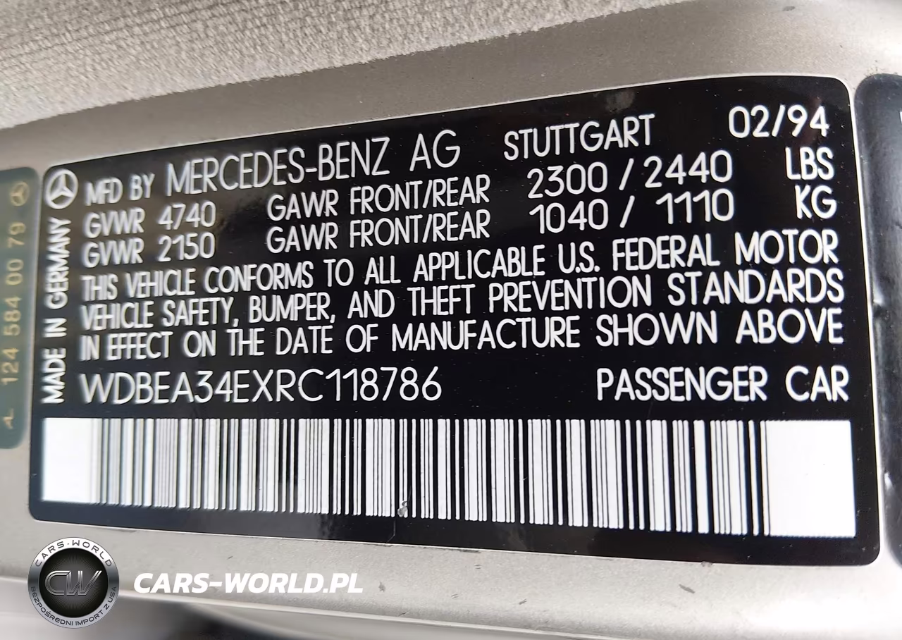 1994 Mercedes-Benz E 420 VIN:WDBEA34EXRC118786 - 9