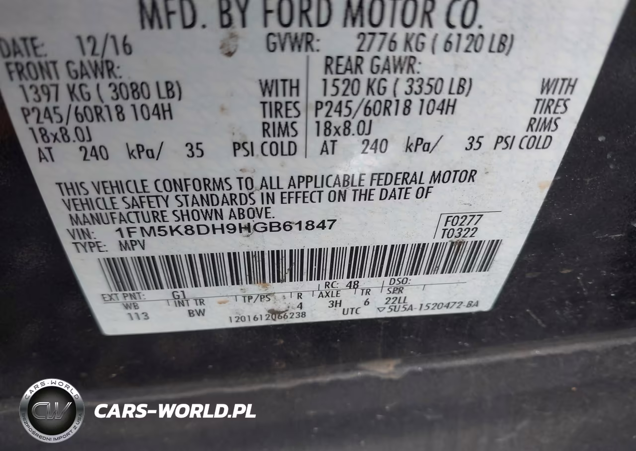 2017 Ford Explorer Xlt VIN:1FM5K8DH9HGB61847 - 9
