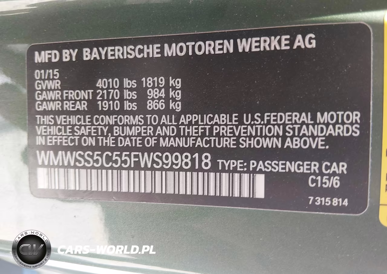 2015 Mini Paceman Cooper S VIN:WMWSS5C55FWS99818 - 9