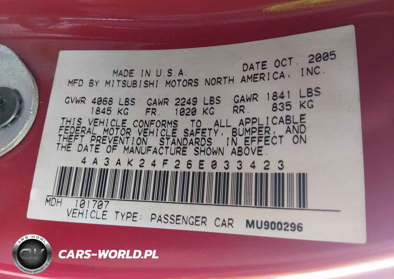 2006 Mitsubishi Eclipse Gs VIN:4A3AK24F26E033423 - 9