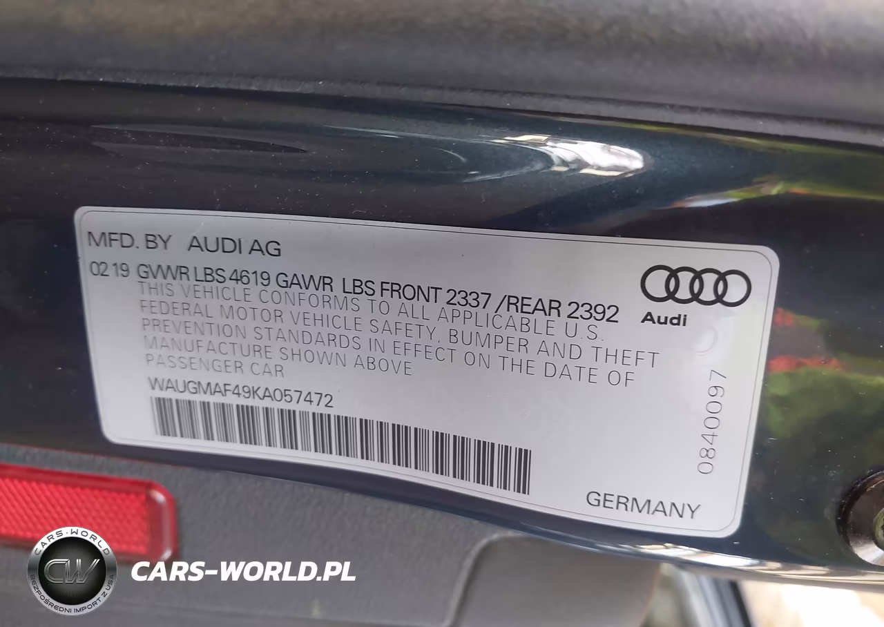 2019 Audi A4 40 Premium-40 Titanium Premium VIN:WAUGMAF49KA057472 - 9