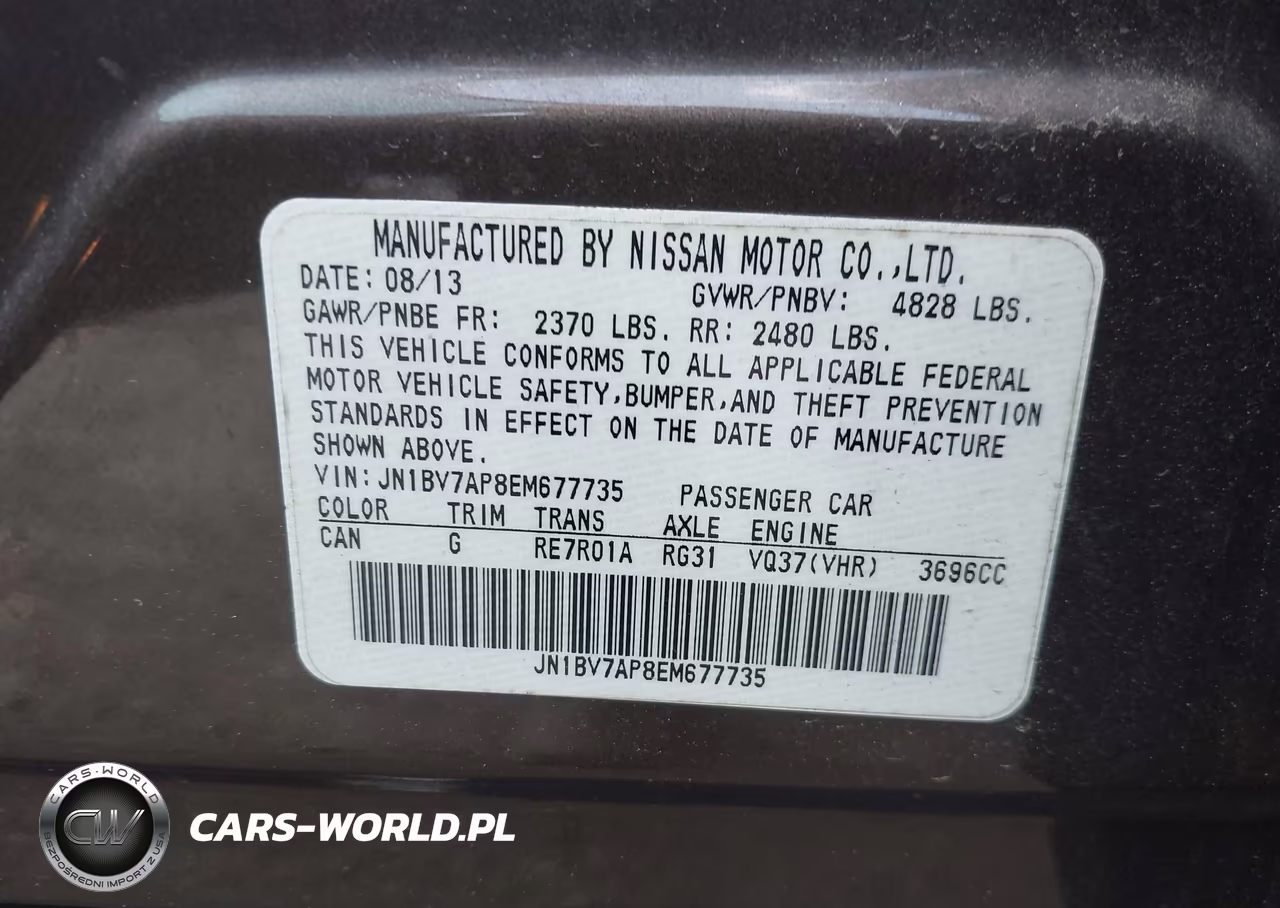 2014 Infiniti Q50 Premium VIN:JN1BV7AP8EM677735 - 9