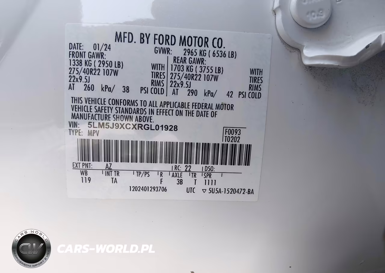 2024 Lincoln Aviator Black Label VIN:5LM5J9XCXRGL01928 - 8