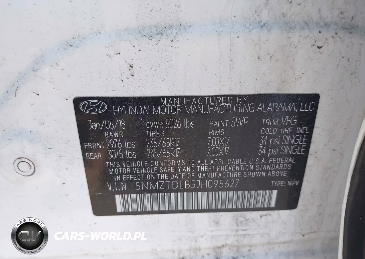 2018 Hyundai Santa Fe Sport 2.4L VIN:5NMZTDLB5JH095627 - 9