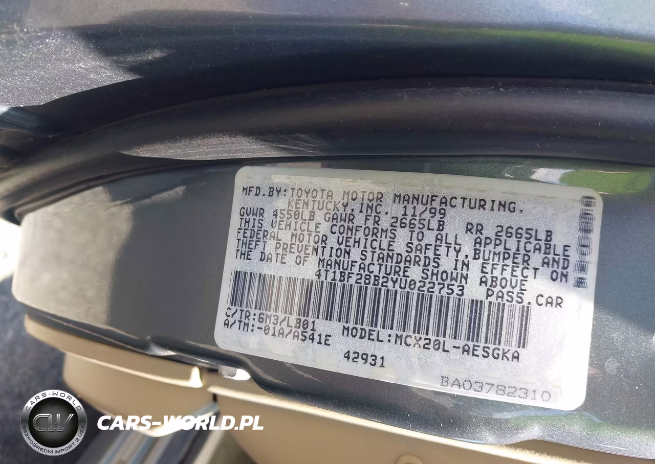 2000 Toyota Avalon Xls VIN:4T1BF28B2YU022753 - 9