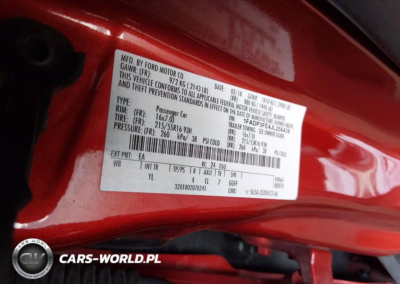 2018 Ford Focus Se VIN:1FADP3FE4JL256438 - 9