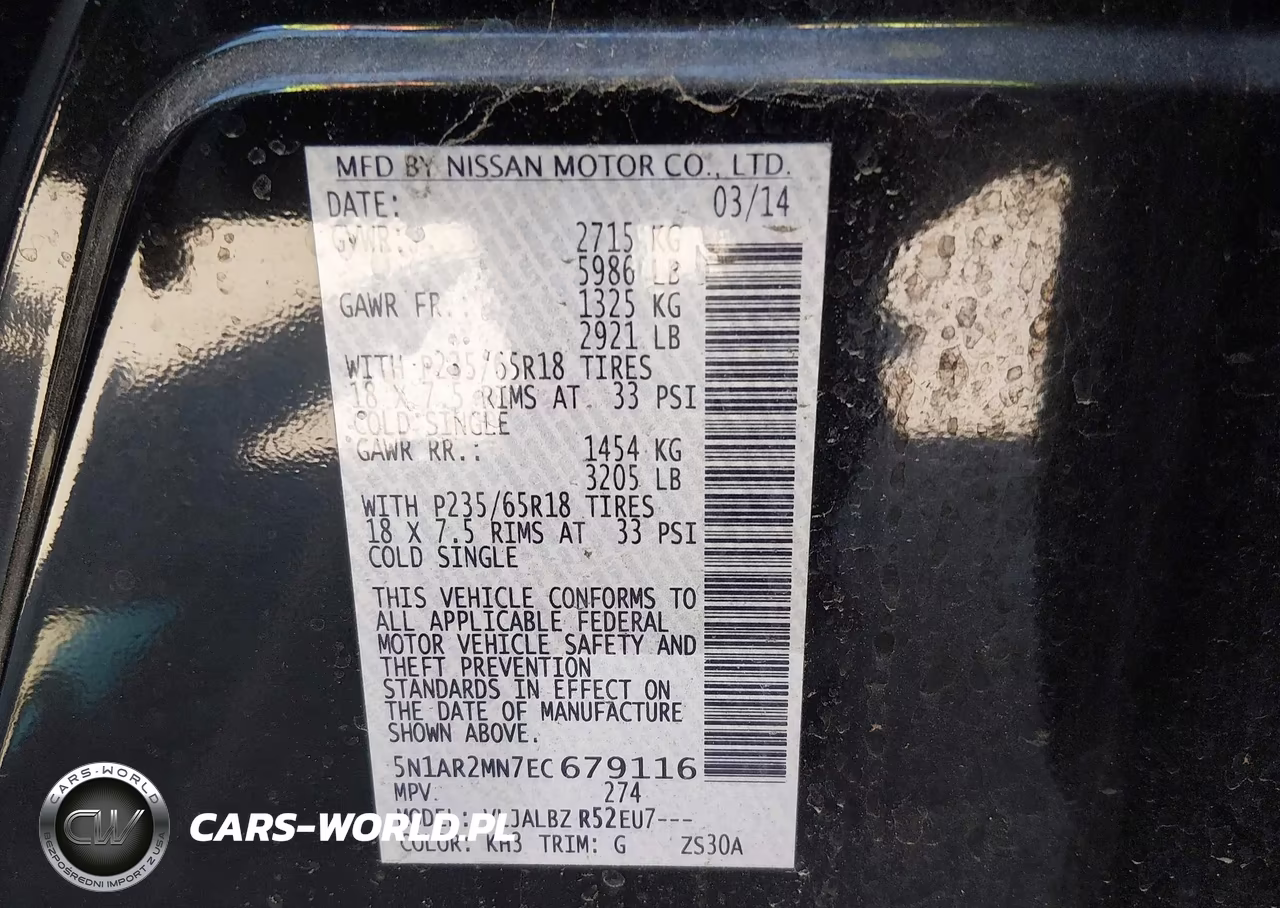 2014 Nissan Pathfinder S VIN:5N1AR2MN7EC679116 - 9