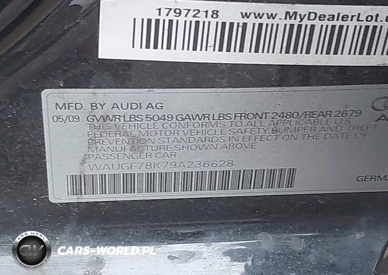 2009 Audi A4 2.0T Avant VIN:WAUGF78K79A236628 - 9