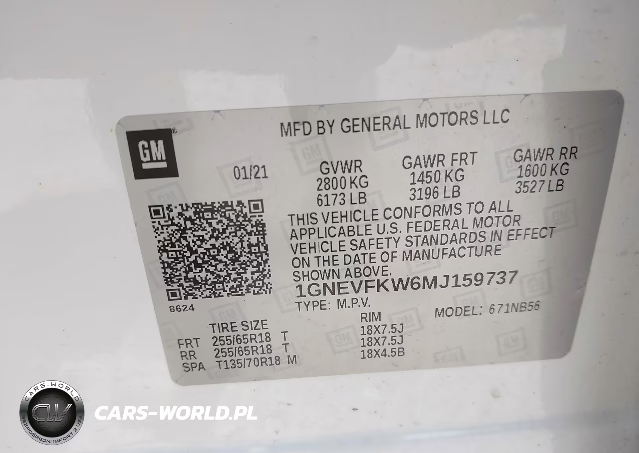2021 Chevrolet Traverse Awd Ls VIN:1GNEVFKW6MJ159737 - 9