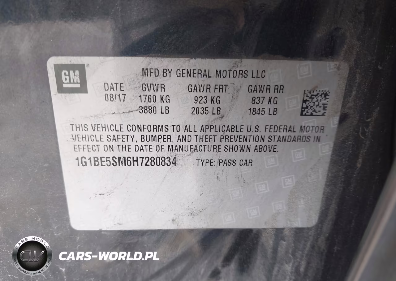 2017 Chevrolet Cruze Lt Auto VIN:1G1BE5SM6H7280834 - 9