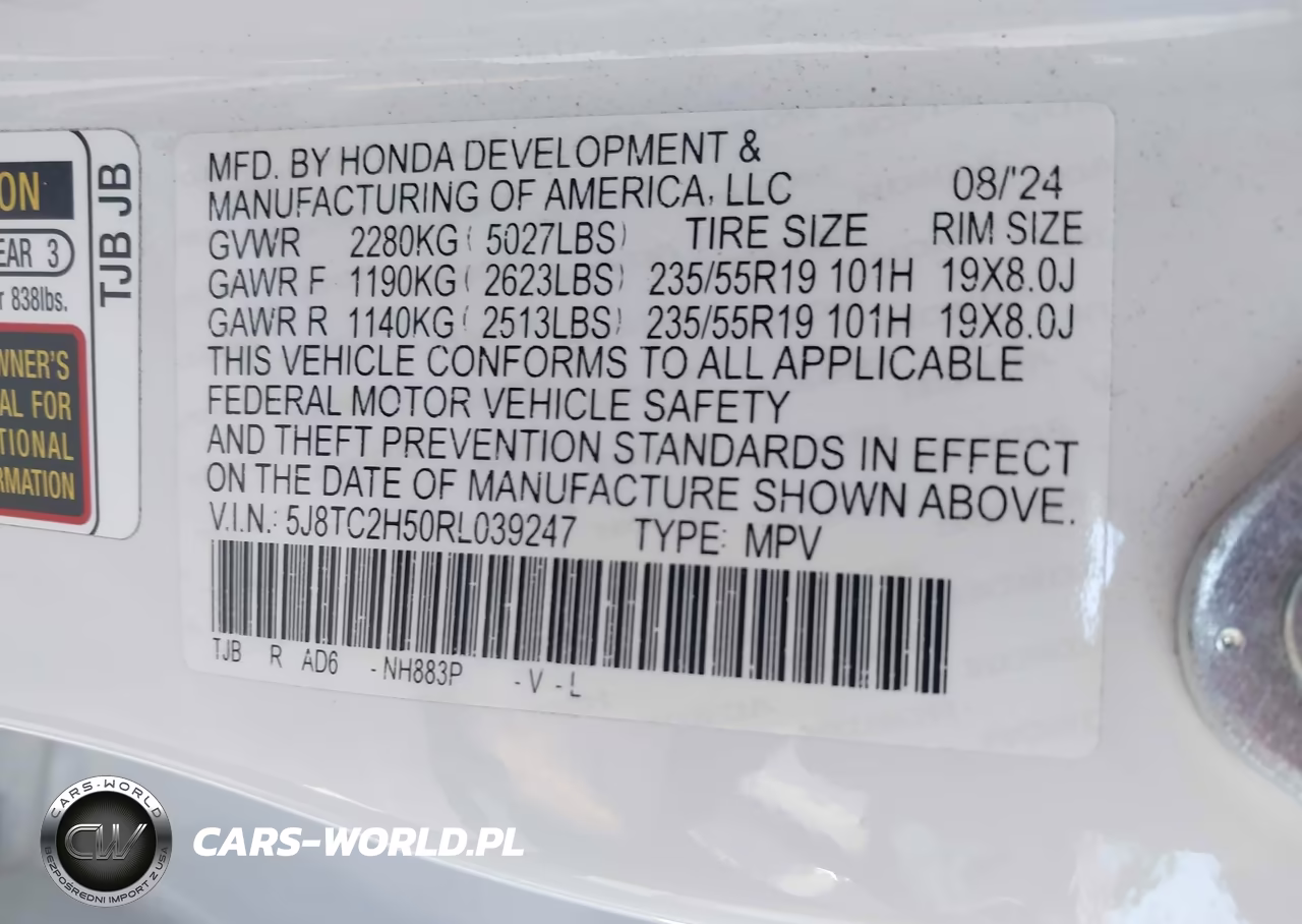 2024 Acura Rdx Technology Package VIN:5J8TC2H50RL039247 - 9