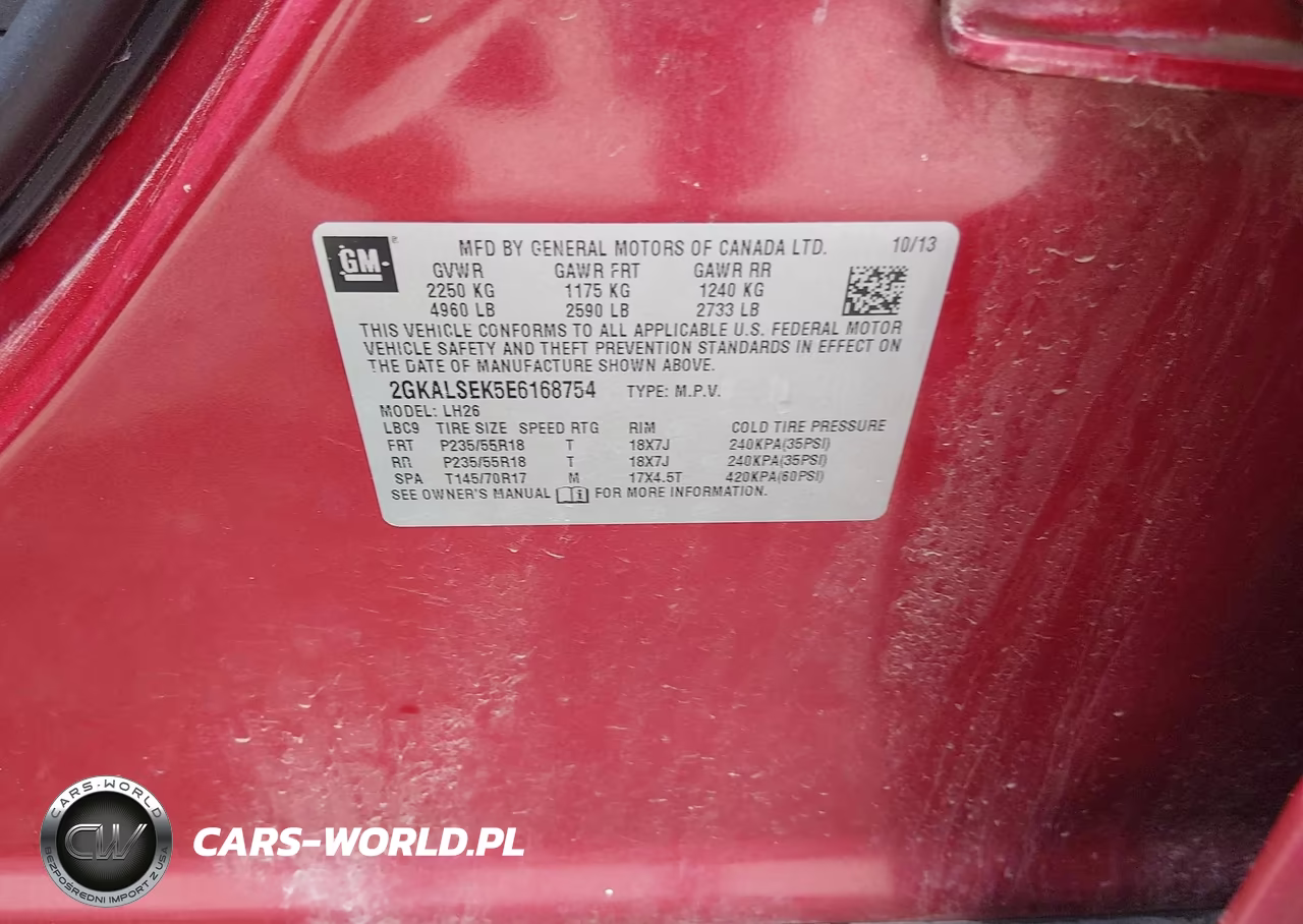 2014 GMC Terrain Slt-1 VIN:2GKALSEK5E6168754 - 9