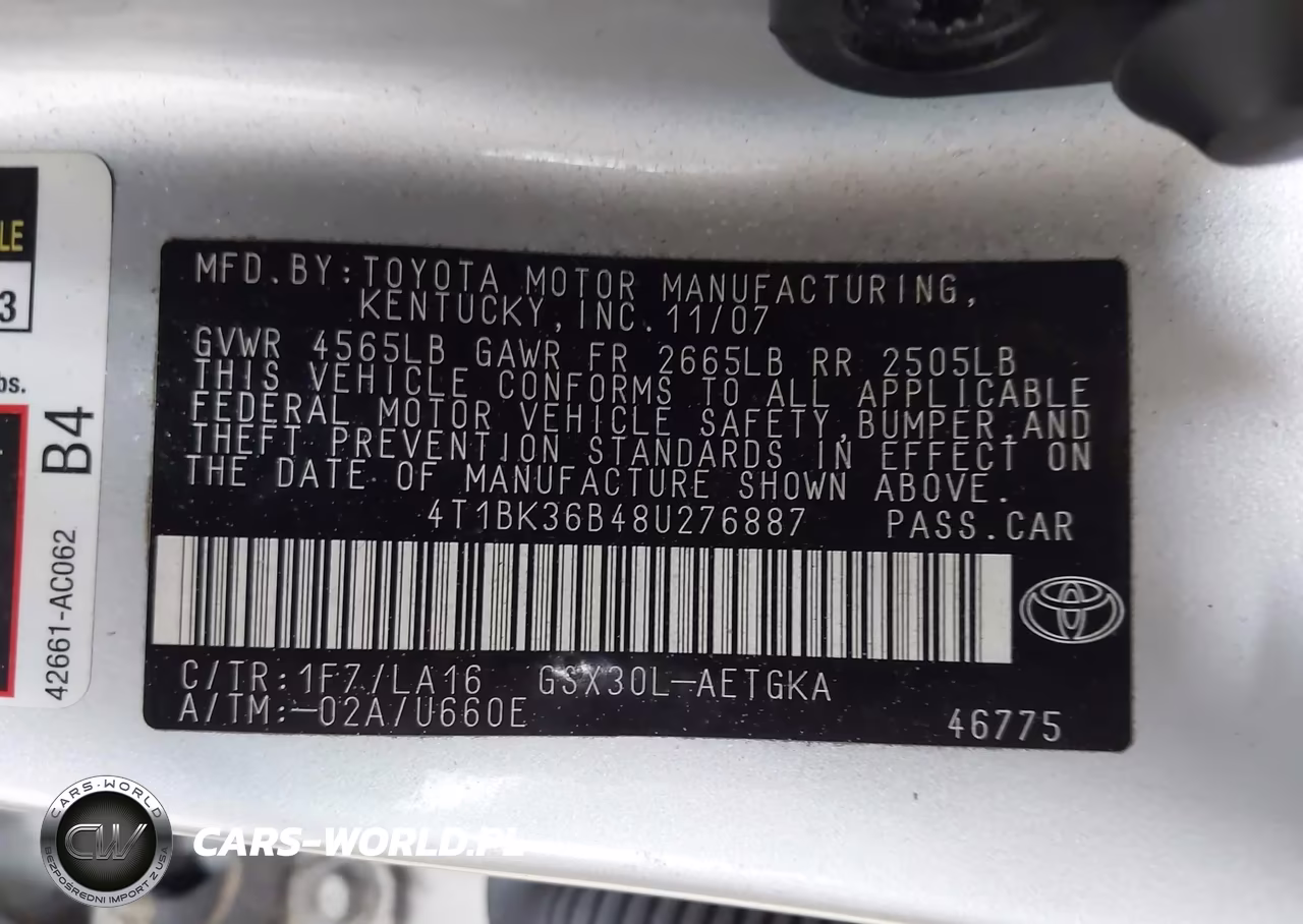2008 Toyota Avalon Xls VIN:4T1BK36B48U276887 - 9