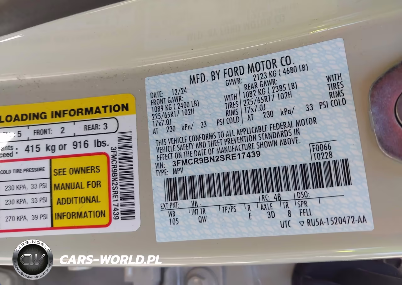 2025 Ford Bronco Sport Big Bend VIN:3FMCR9BN2SRE17439 - 9