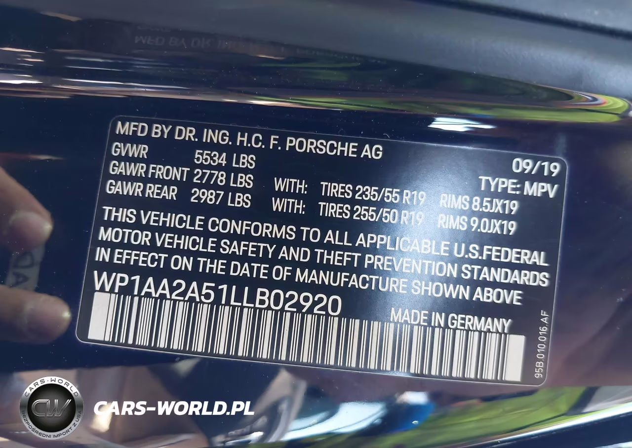 2020 Porsche Macan VIN:WP1AA2A51LLB02920 - 9