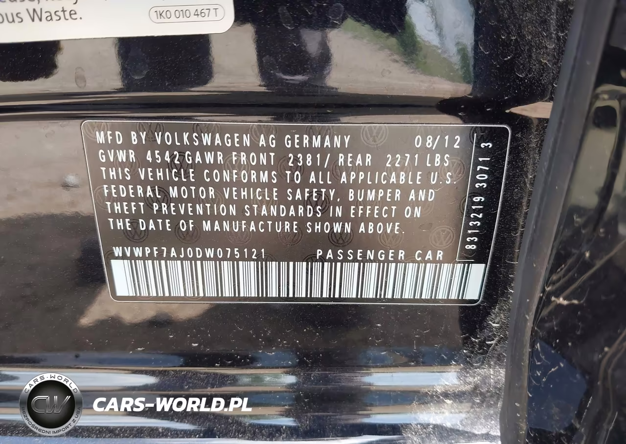 2013 Volkswagen Golf R 4-Door VIN:WVWPF7AJ0DW075121 - 9
