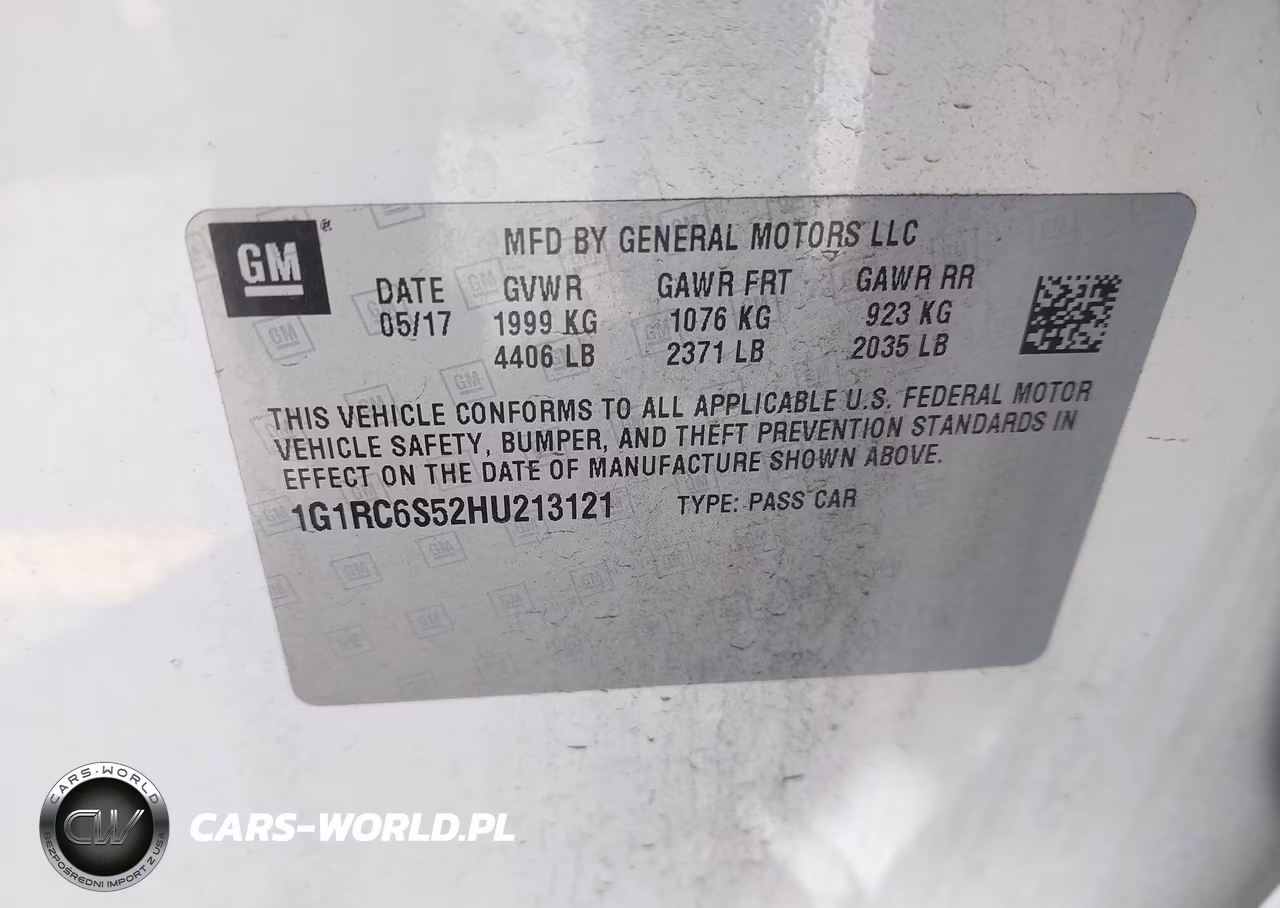 2017 Chevrolet Volt Lt VIN:1G1RC6S52HU213121 - 9