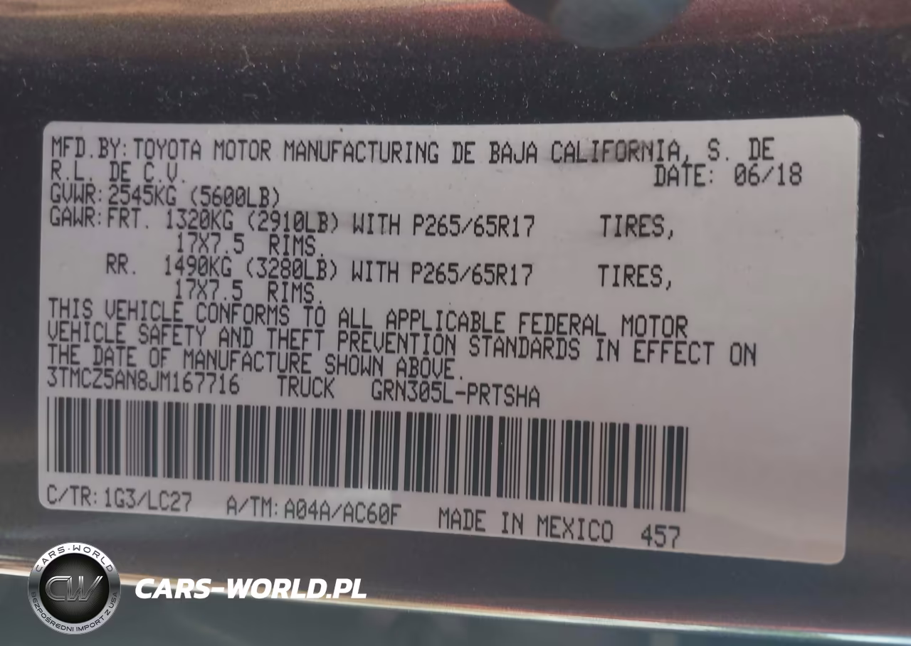2018 Toyota Tacoma Trd Sport VIN:3TMCZ5AN8JM167716 - 9