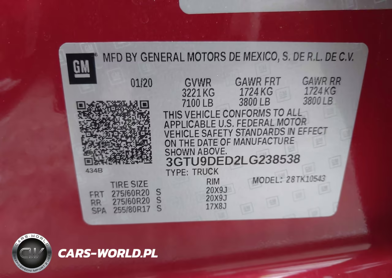 2020 GMC Sierra 1500 4Wd Short Box Slt VIN:3GTU9DED2LG238538 - 9