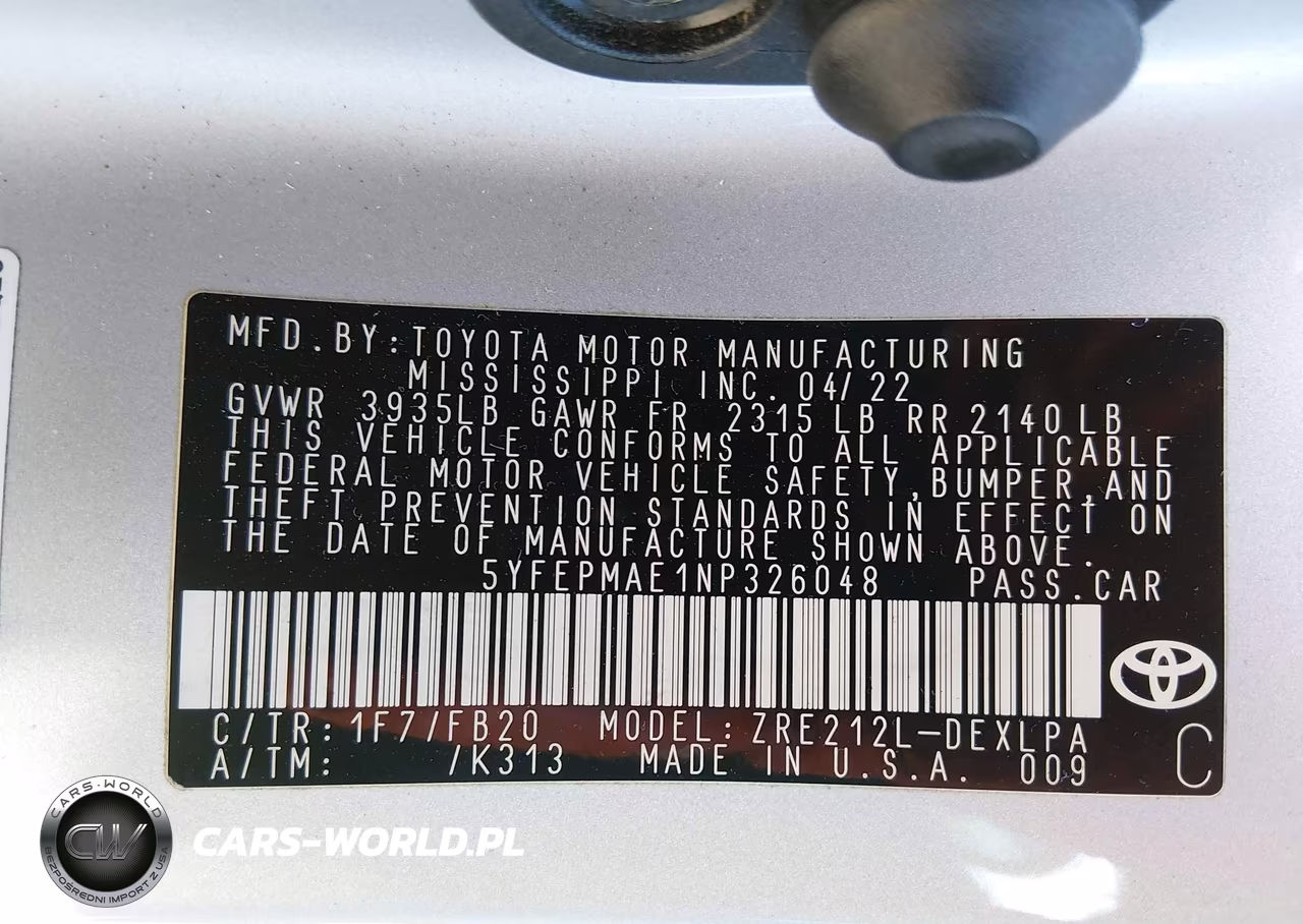 2022 Toyota Corolla Le VIN:5YFEPMAE1NP326048 - 9