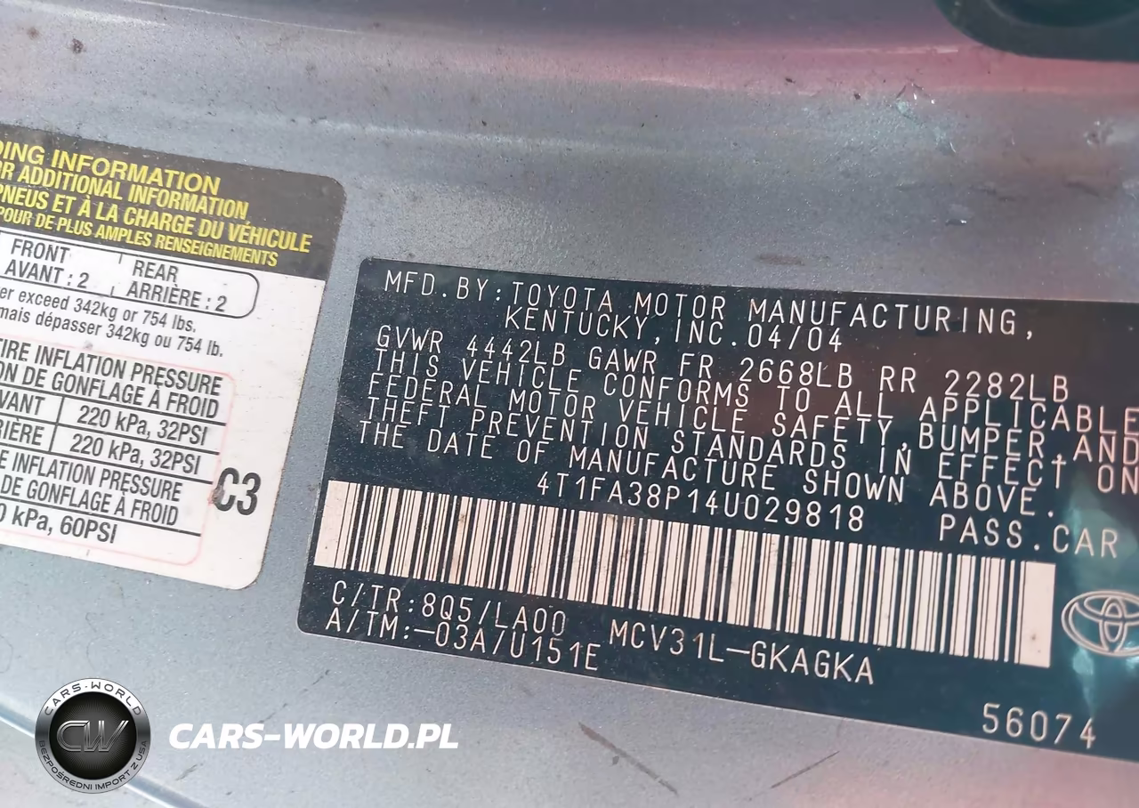 2004 Toyota Camry Solara Sle VIN:4T1FA38P14U029818 - 9