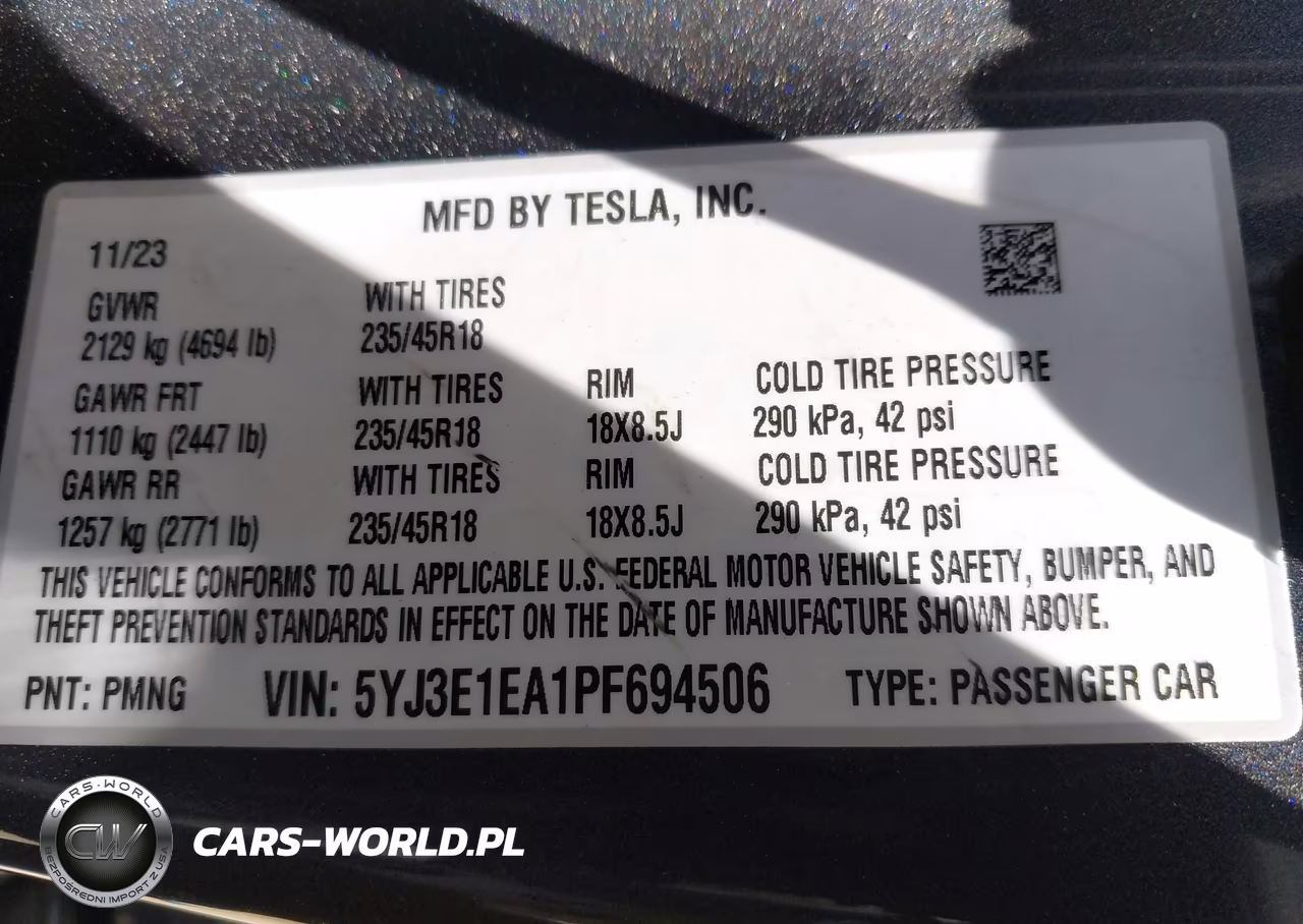 2023 Tesla Model 3 Rear-Wheel Drive VIN:5YJ3E1EA1PF694506 - 9