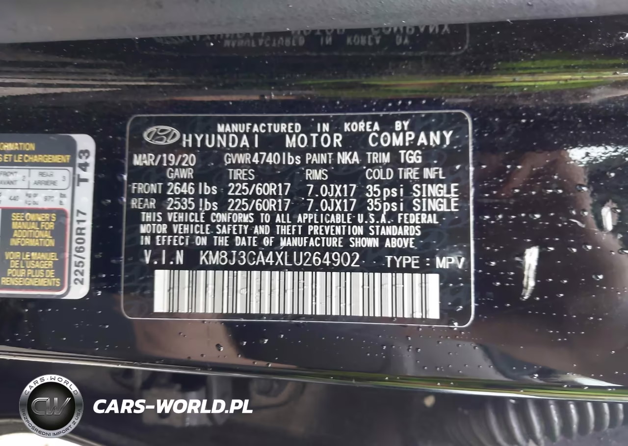 2020 Hyundai Tucson Value VIN:KM8J3CA4XLU264902 - 9