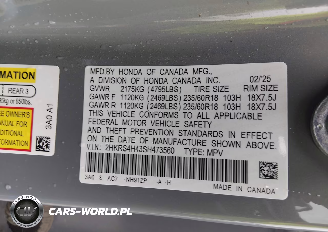 2025 Honda Cr-V Ex Awd VIN:2HKRS4H43SH473560 - 9
