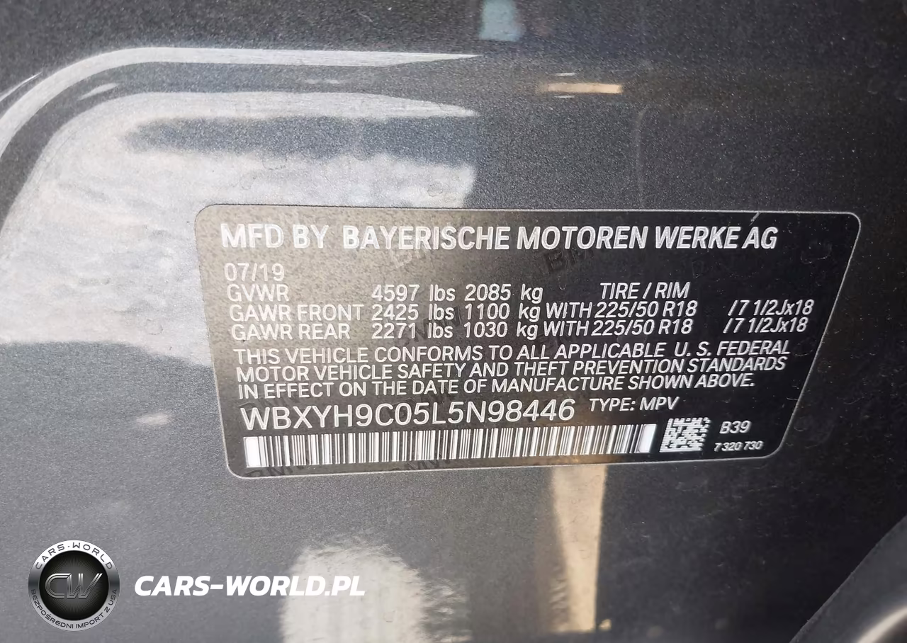 2020 BMW X2 Sdrive28I VIN:WBXYH9C05L5N98446 - 9