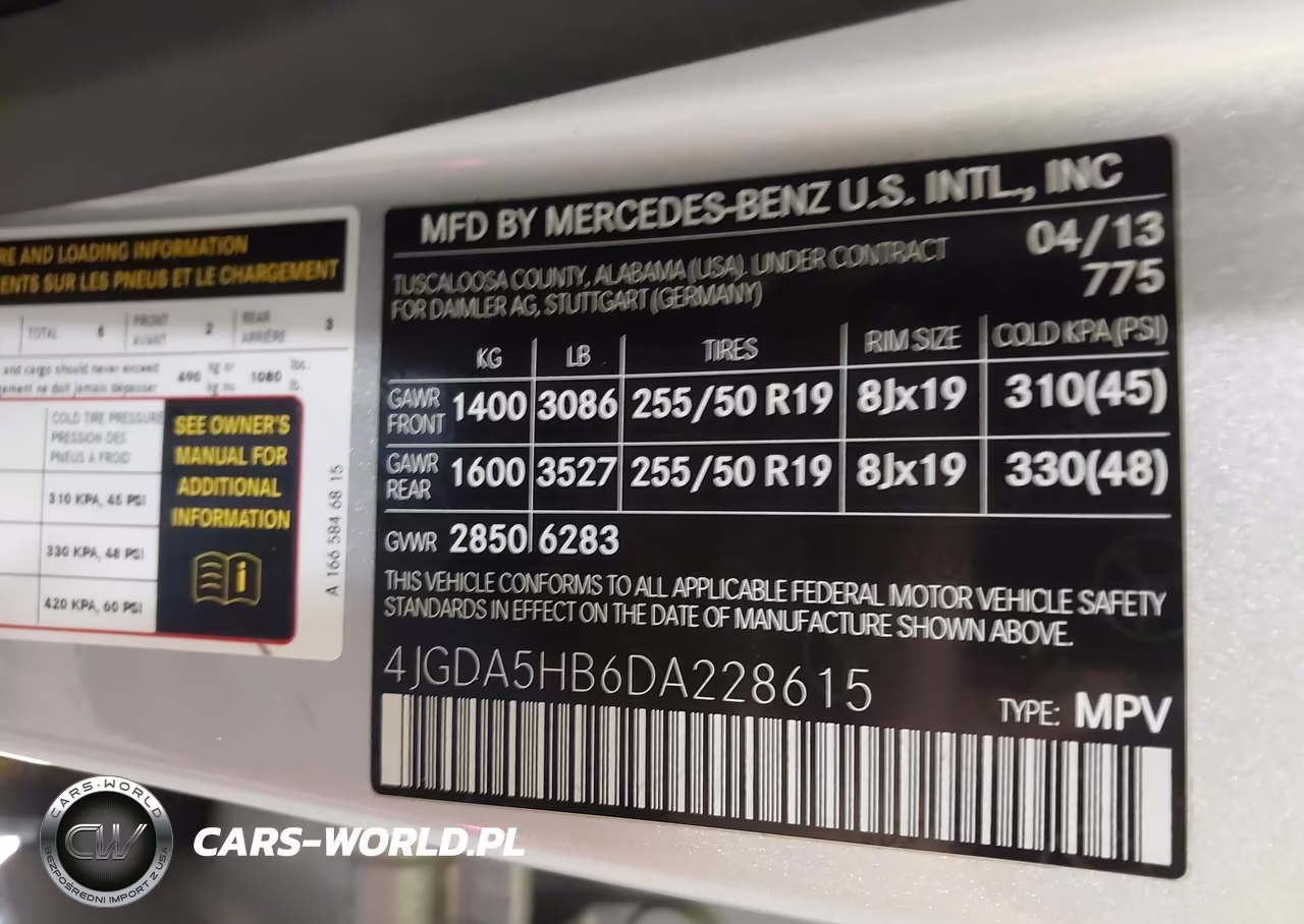 2013 Mercedes-Benz Ml 350 4Matic VIN:4JGDA5HB6DA228615 - 9