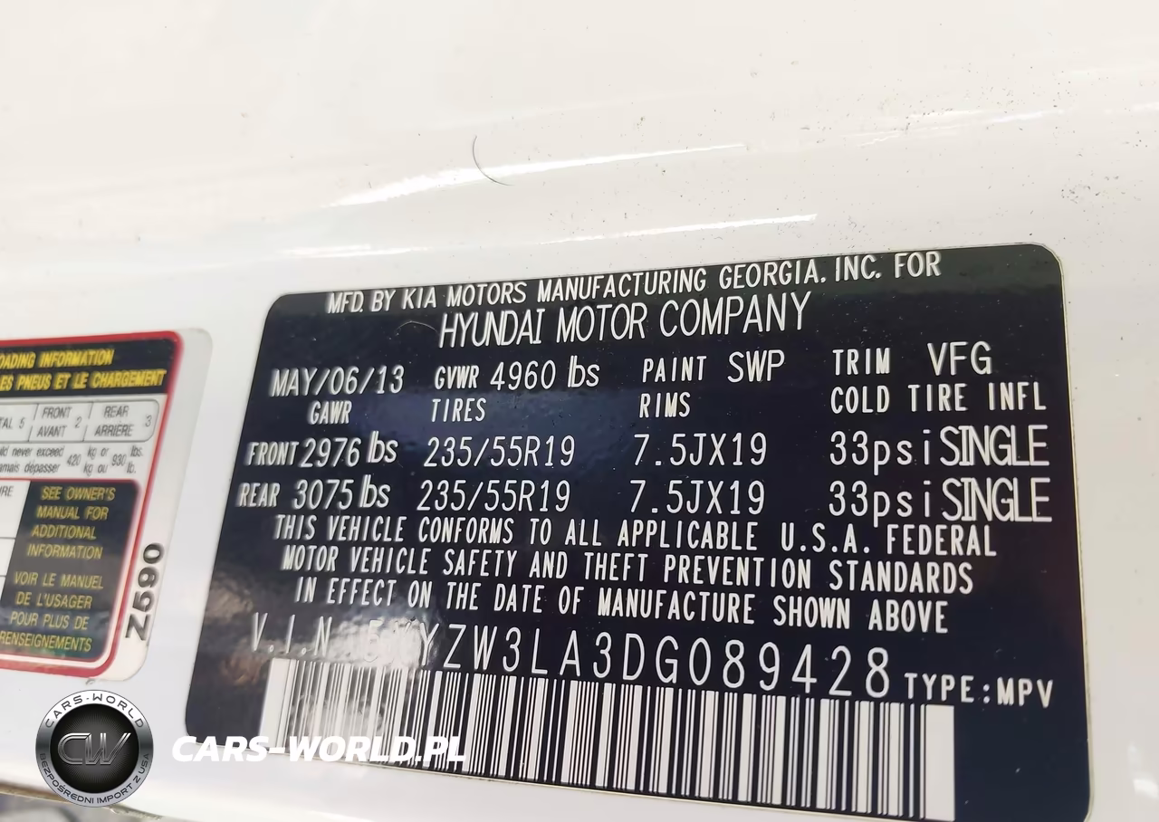 2013 Hyundai Santa Fe Sport 2.0T VIN:5XYZW3LA3DG089428 - 9