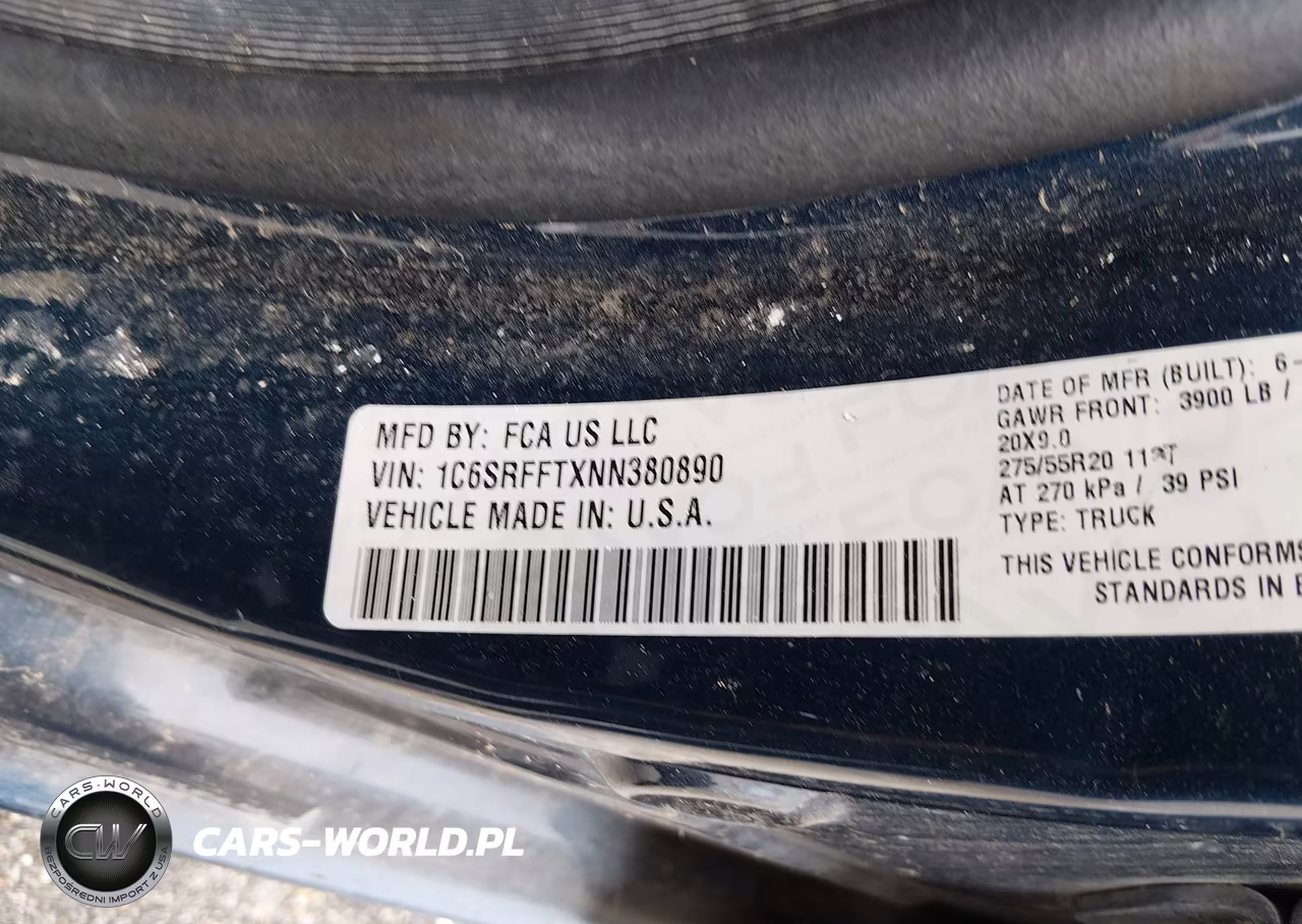 2022 Ram 1500 Big Horn 4X4 5'7 Box VIN:1C6SRFFTXNN380890 - 9