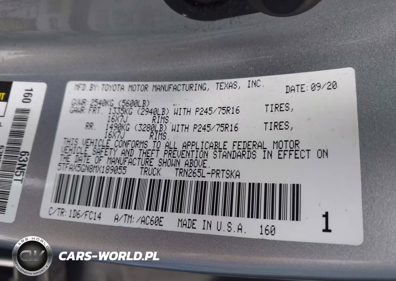 2021 Toyota Tacoma Sr5 VIN:5TFAX5GN8MX189055 - 9