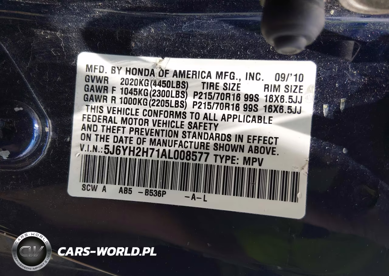 2010 Honda Element Ex VIN:5J6YH2H71AL008577 - 9